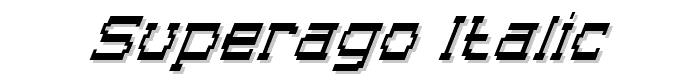 Superago Italic font
